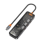 موزع 7 في 1 من Wiwu Cyber Hub&nbsp;USB-C شفاف