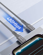 كيبل Aslitec GRAPHENEX  للشحن السريع ونقل البيانات بقدرة 240 واط – USB-C إلى USB-C