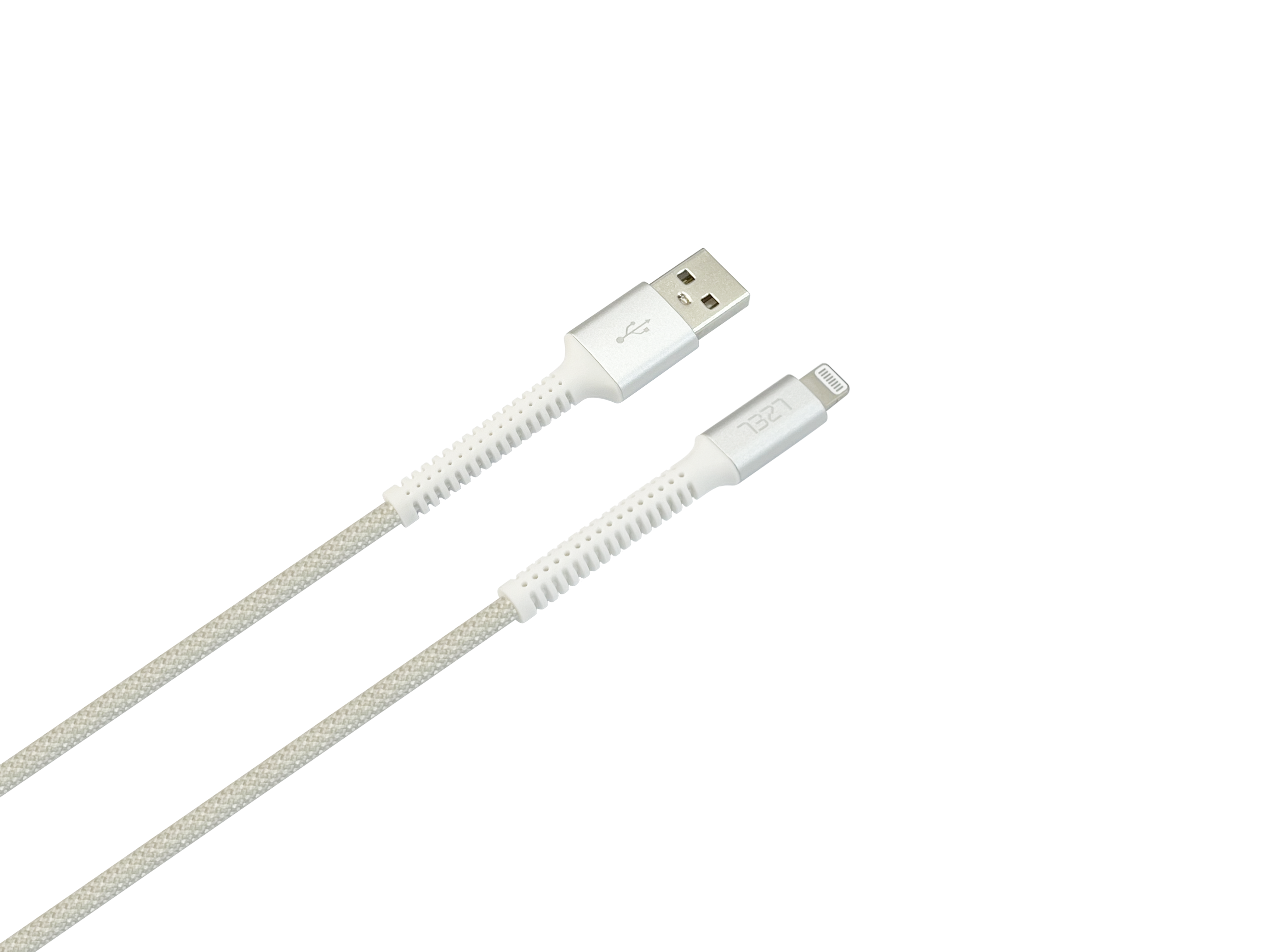LZEL Celeris Power Volt Fabric Braided USB-A to Lightning Cable 1.2m | White