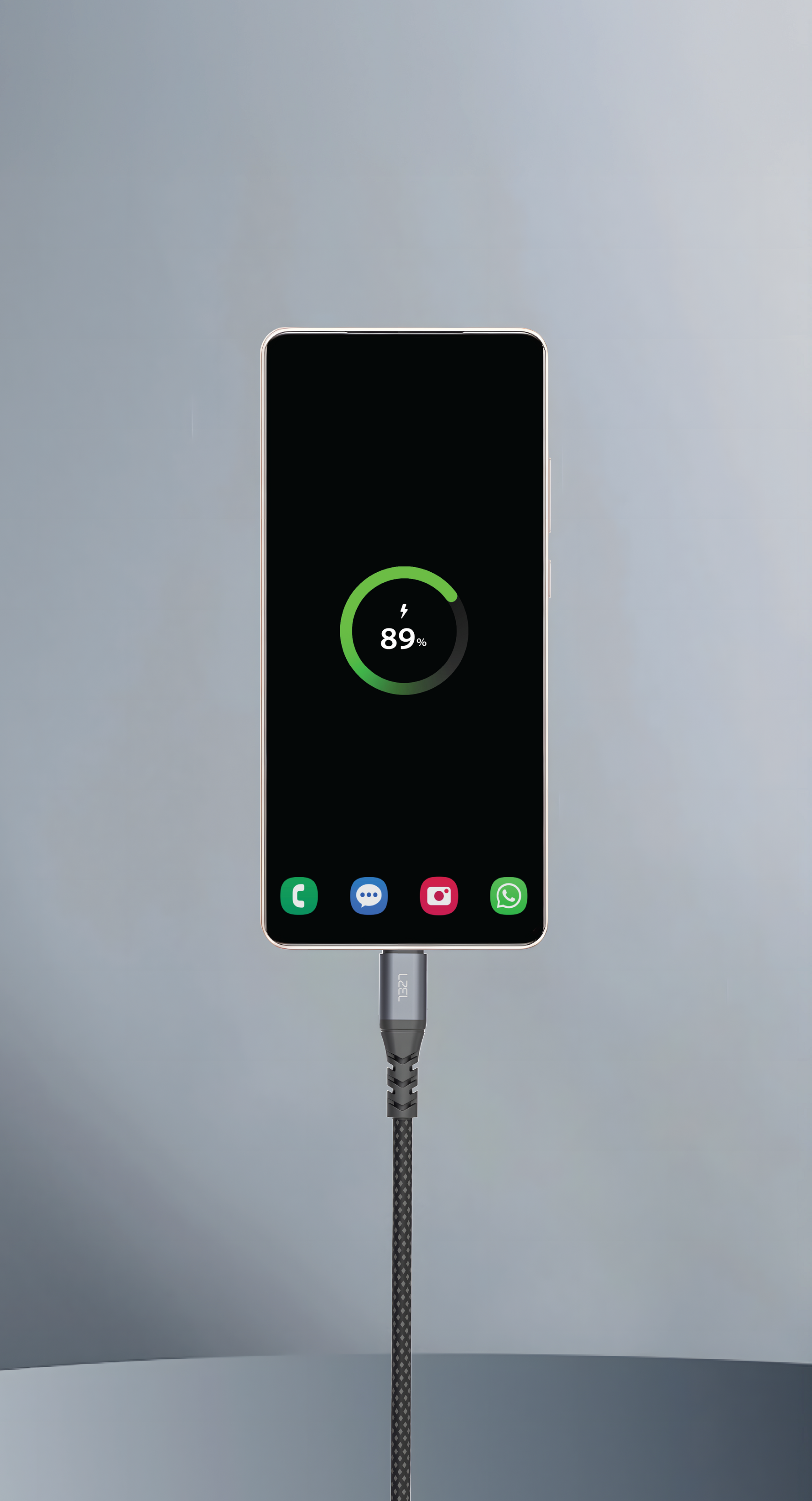 كيبل Celceris Powerline M من ليزل مضفر قماشي USB-A إلى Micro | أسود