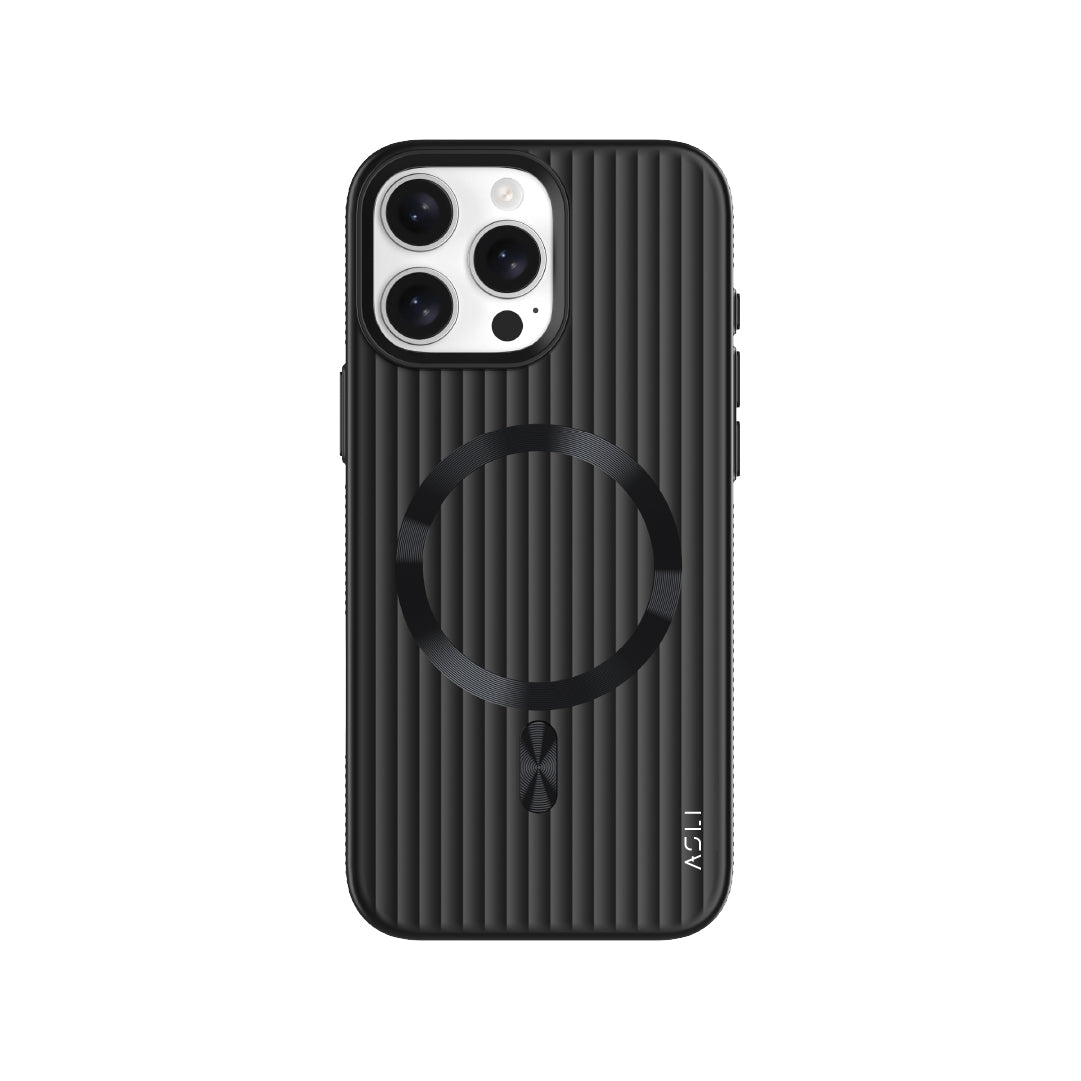 ASLI Corrugared Ridge Premium Metalic Case With Enhanced Camera Protection Case For iPhone 16 Pro