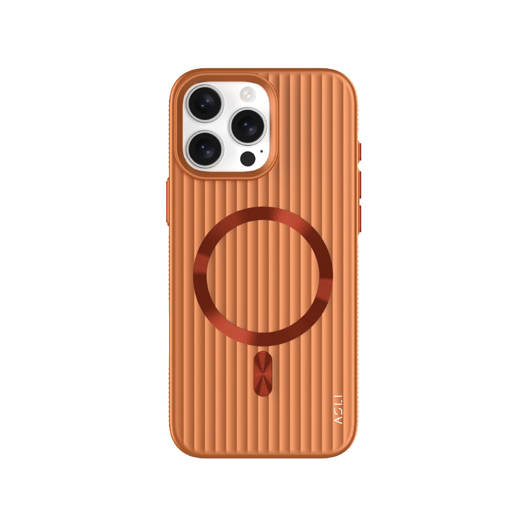 ASLI Corrugared Ridge Premium Metalic Case With Enhanced Camera Protection Case For iPhone 16 Pro