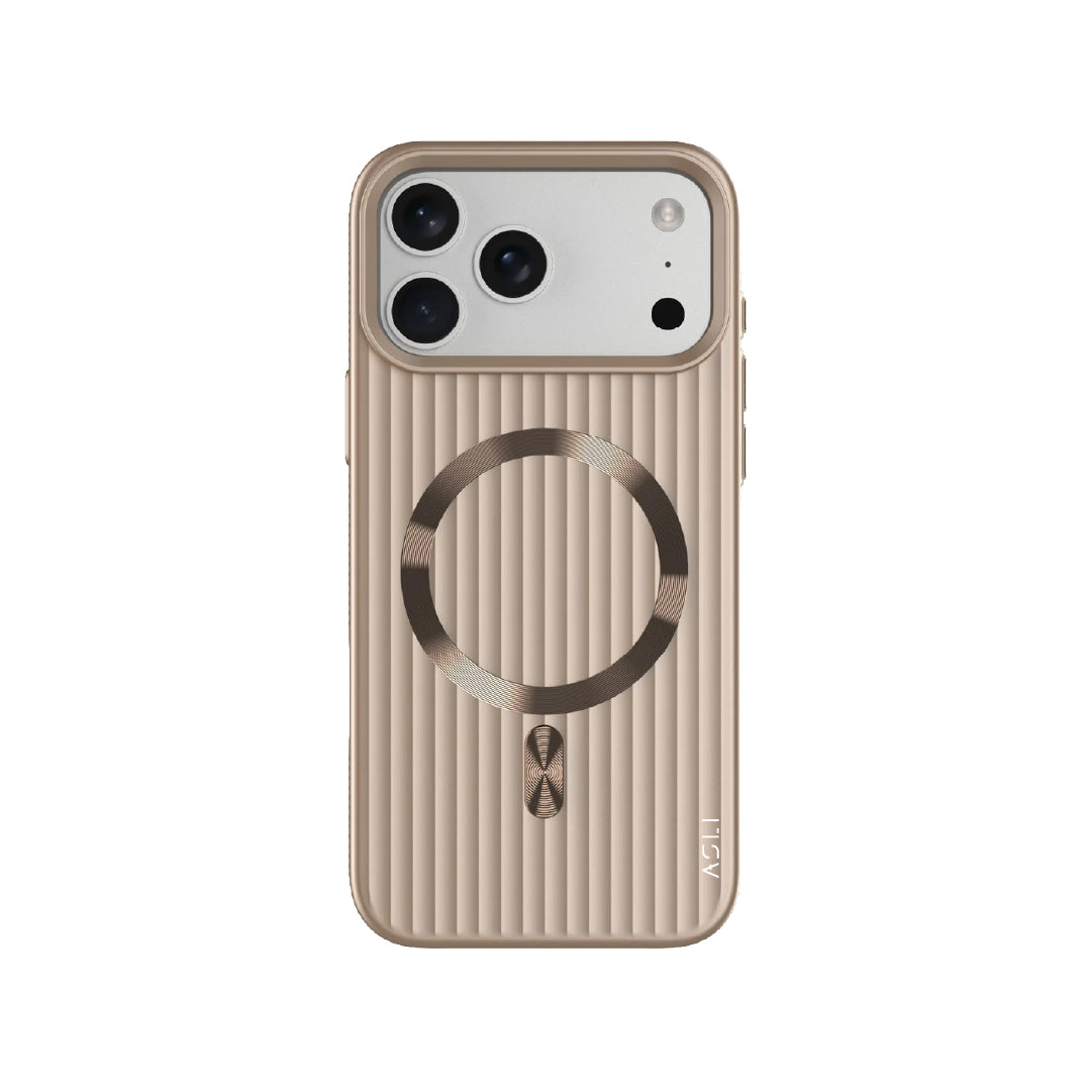 ASLI Corrugared Ridge Premium Metalic Case With Enhanced Camera Protection Case For iPhone 17 Pro