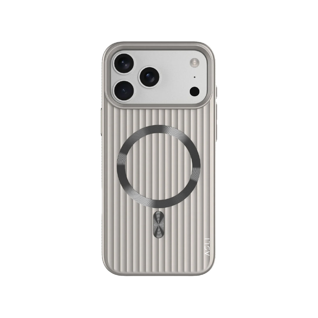 ASLI Corrugared Ridge Premium Metalic Case With Enhanced Camera Protection Case For iPhone 17 Pro