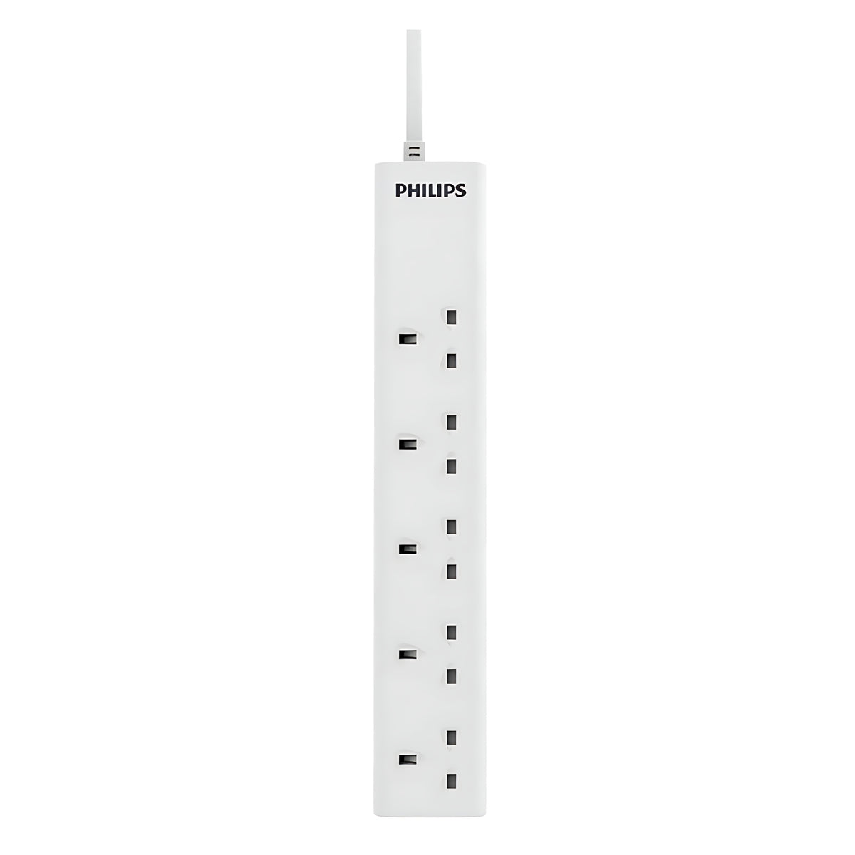 Philips Power Extension Cord 5 Port, 3M | White