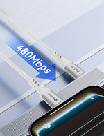 كيبل Aslitec GRAPHENEX SYNC للشحن السريع ونقل البيانات – USB-C إلى Lightning