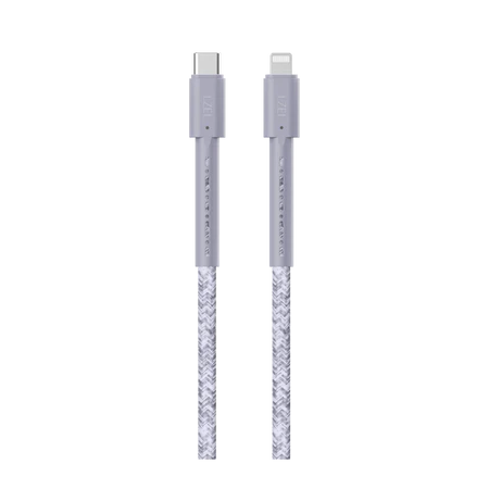 كيبل LZEL MFi USB-C إلى Lightning – 2 متر | شحن سريع PD 60 واط، نقل بيانات 480Mbps، مقاوم للانحناء 150,000+، غلاف TPE مضفر متين | أخضر