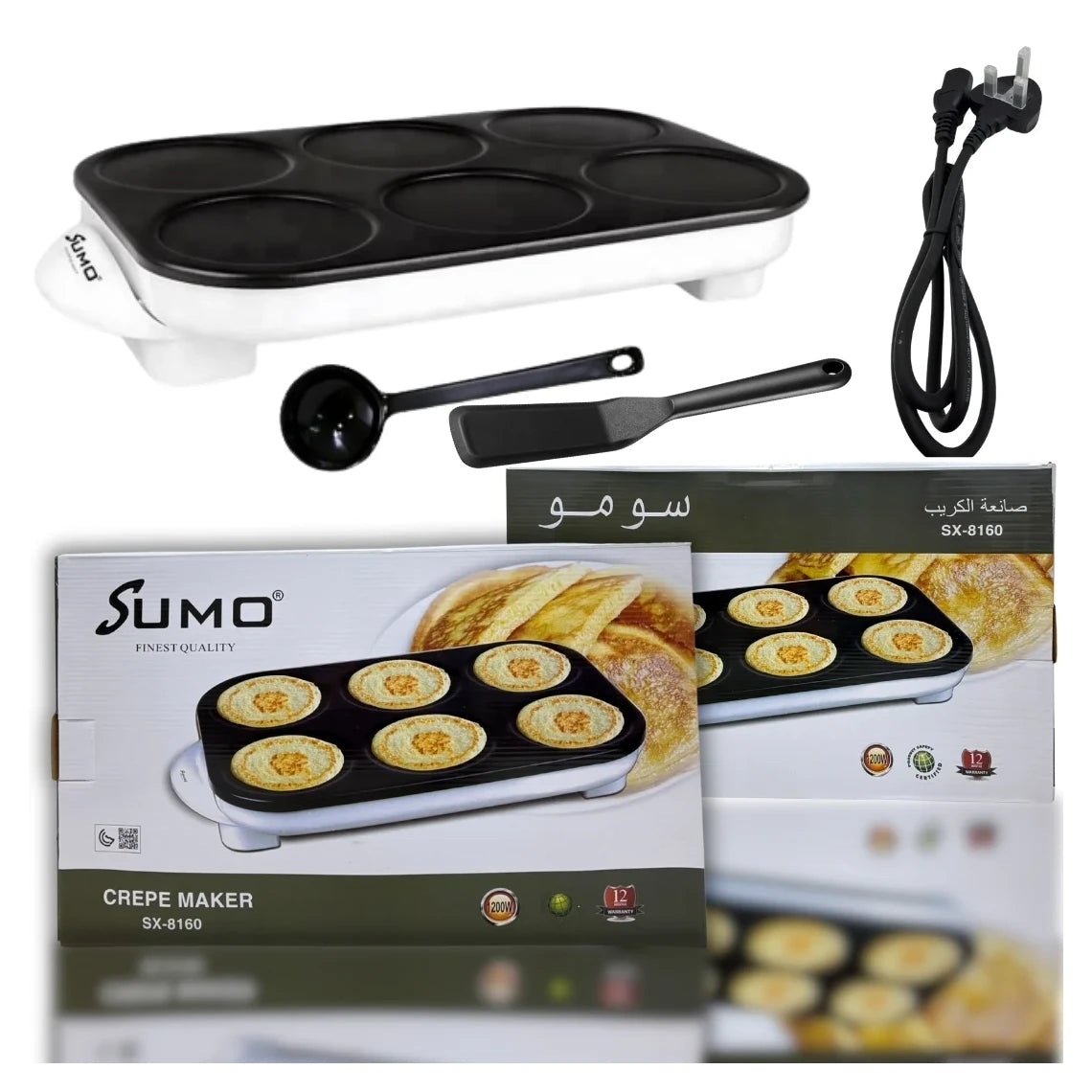 صانعة الكريب 1200 وات من Sumo 