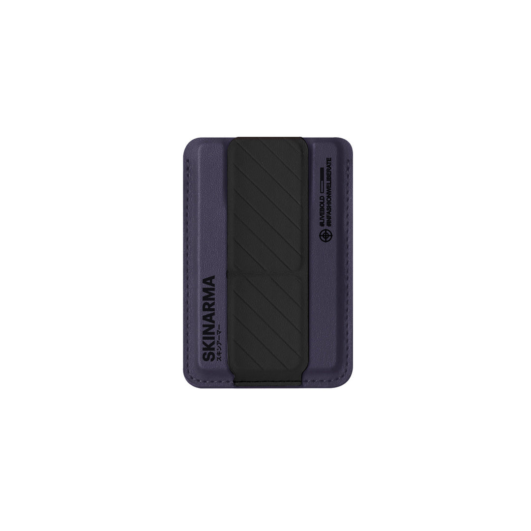 SkinArma Kado Mag Charge Card Holder With Grip Stand | Purple/Black