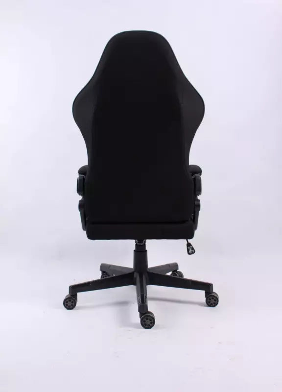 Black Bull Gaming Chair  With Headrest Up & Down Slide Adjustable and Moveable Armrest, Fabric