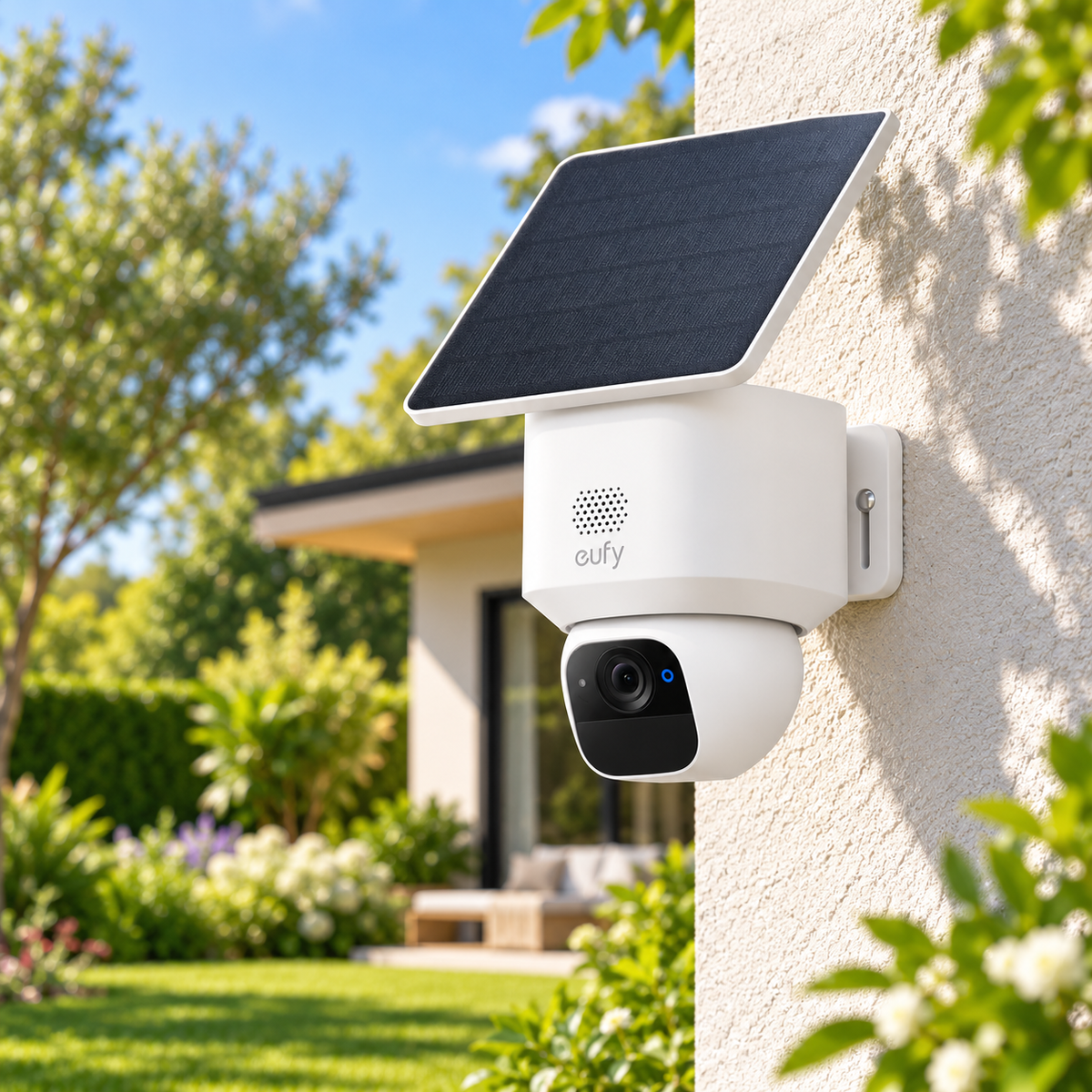 Eufy SoloCam E30 Outdoor Security Camera 2K with AI Motion Detection, Solar Charging & Two-Way Audio | White