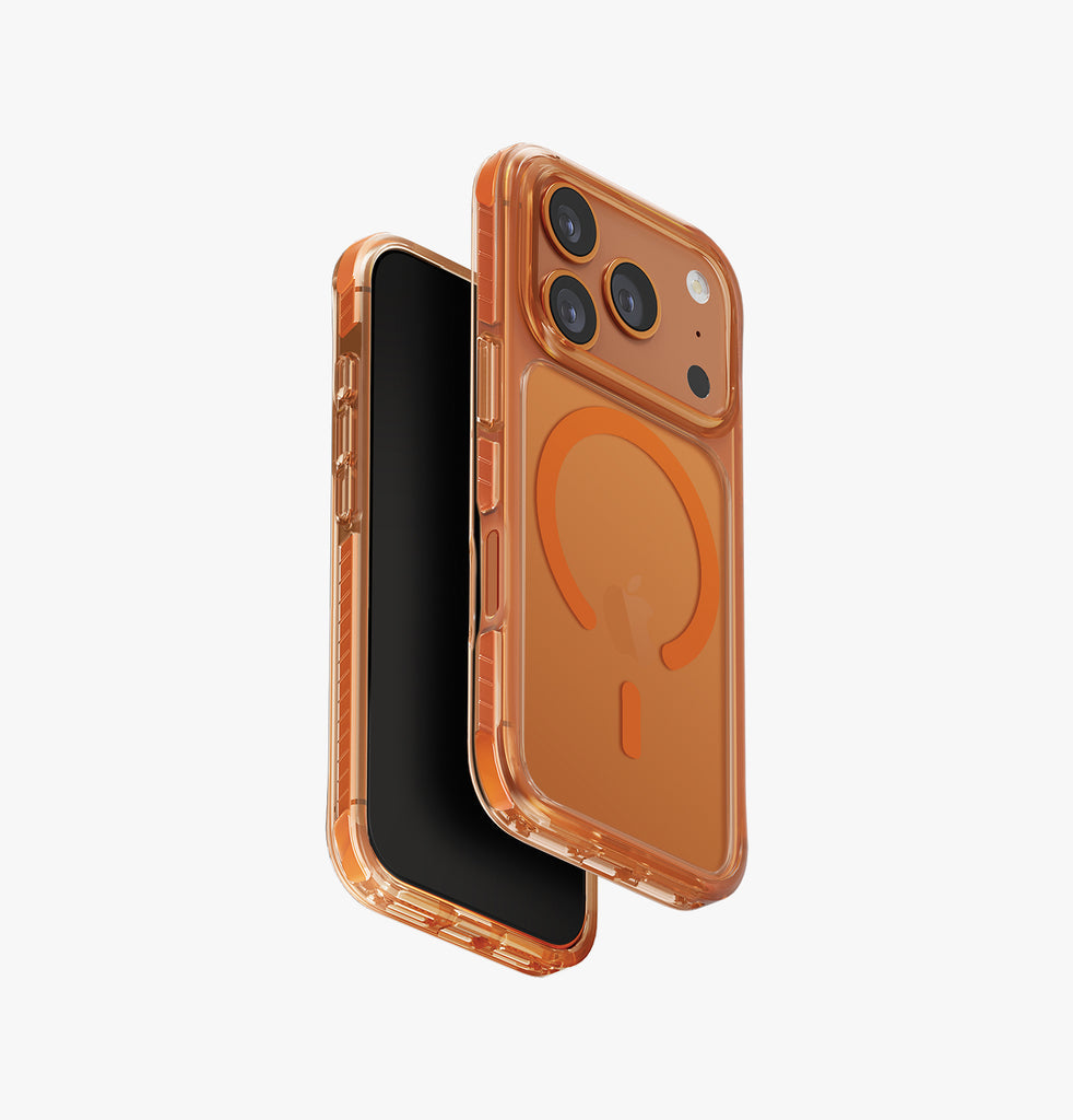 Uniq Hybrid Combat MagSafe Case for iPhone 17 Pro Max | Volt Orange