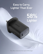 Anker Nano Charger 100W with 1.8m,6ft USB-C Cable | Black