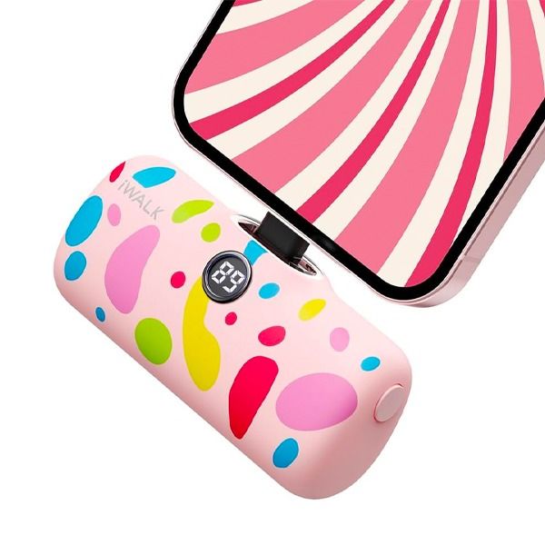 iWALK Linkpod Pattern Type-C Power Bank 4800mah | Pink Bubble