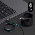 Momax Mag.link 240W USB-C to USB-C Magnetic Cable | Black