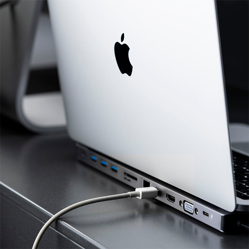 Momax OneLink 12-in-1 USB-C Docking Station – 100W PD, 4K HDMI, USB 3.0, Micro SD & Mini DisplayPort | Silver