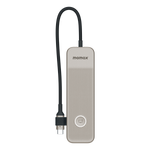 محوّل Momax OneLink متعدد الوظائف 8 في 1 بمنفذ USB-C | تيتانيوم