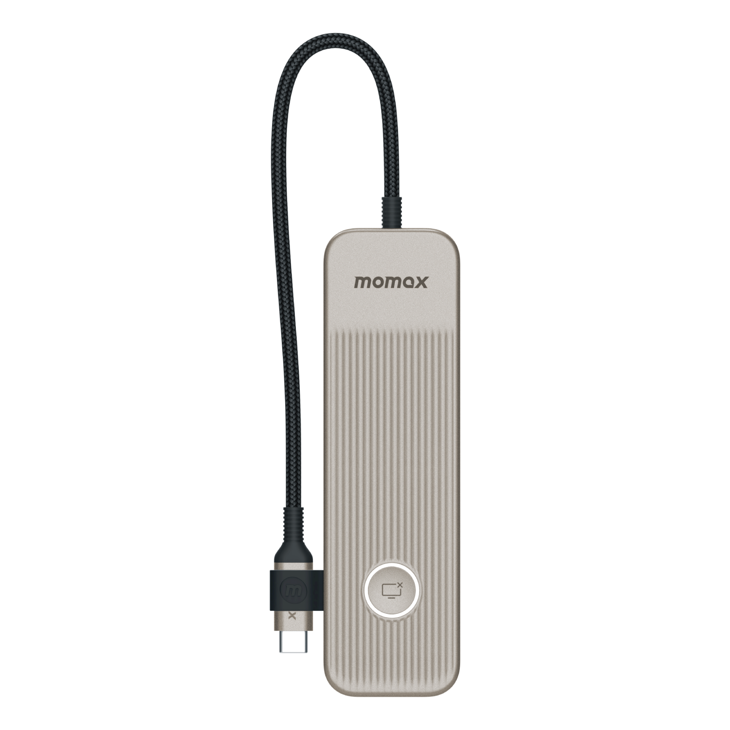محوّل Momax OneLink متعدد الوظائف 8 في 1 بمنفذ USB-C | تيتانيوم