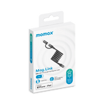 كيبل Momax Mag Link المغناطيسي  USB-C to USB-C و موصل Lightning بطول 1م