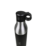  زجاجة حرارية مزدوجة من LZEL Natura Elva – حجم 400 مل + 400 مل | أسود