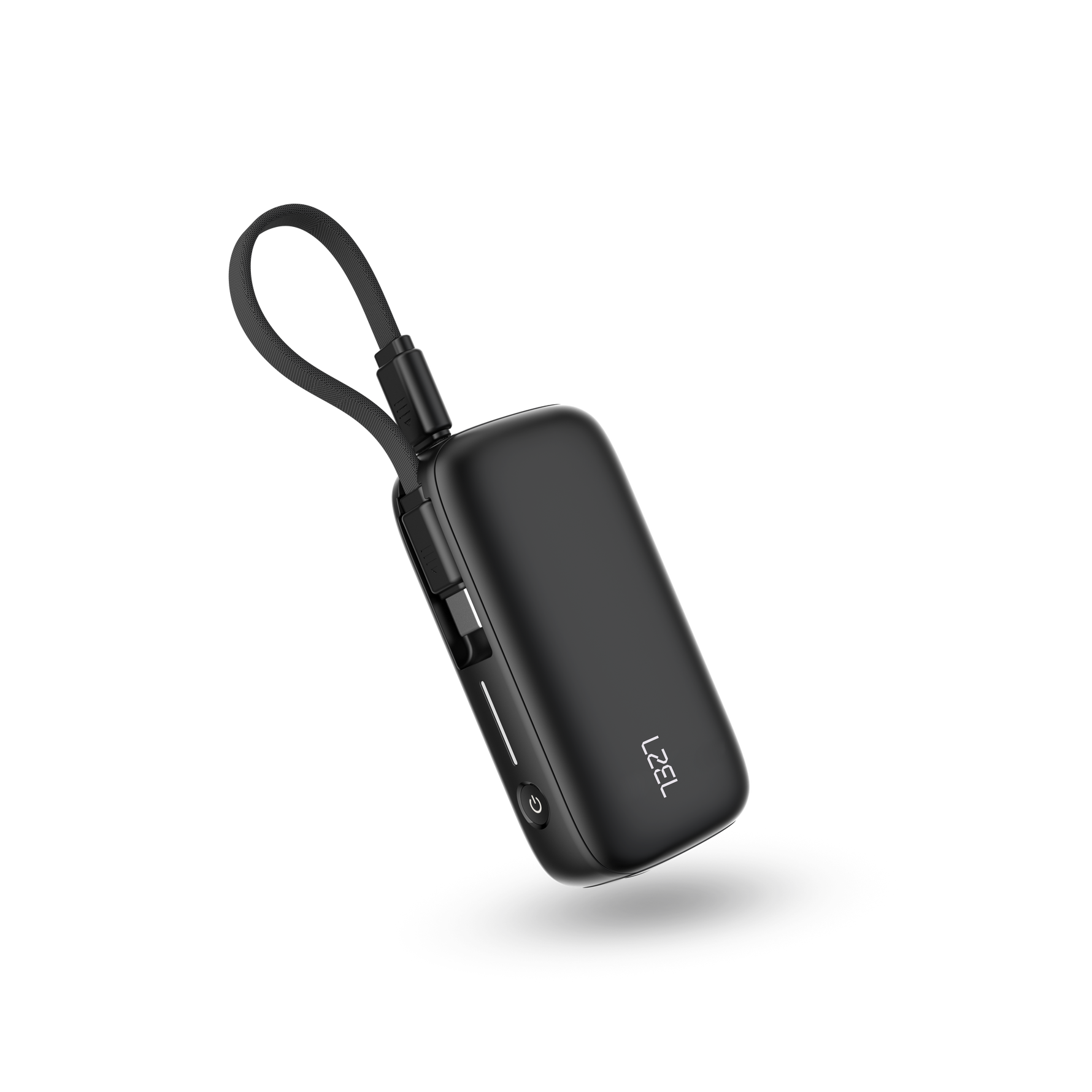 LZEL PrimeBrio Neo 5K Mini Power Bank 22.5W – 5000mAh, Detachable Type-C Cable | Black