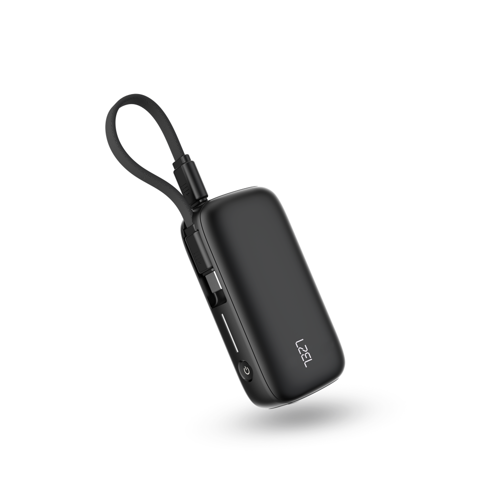 LZEL PrimeBrio Neo 5K Mini Power Bank 22.5W – 5000mAh, Detachable Type-C Cable