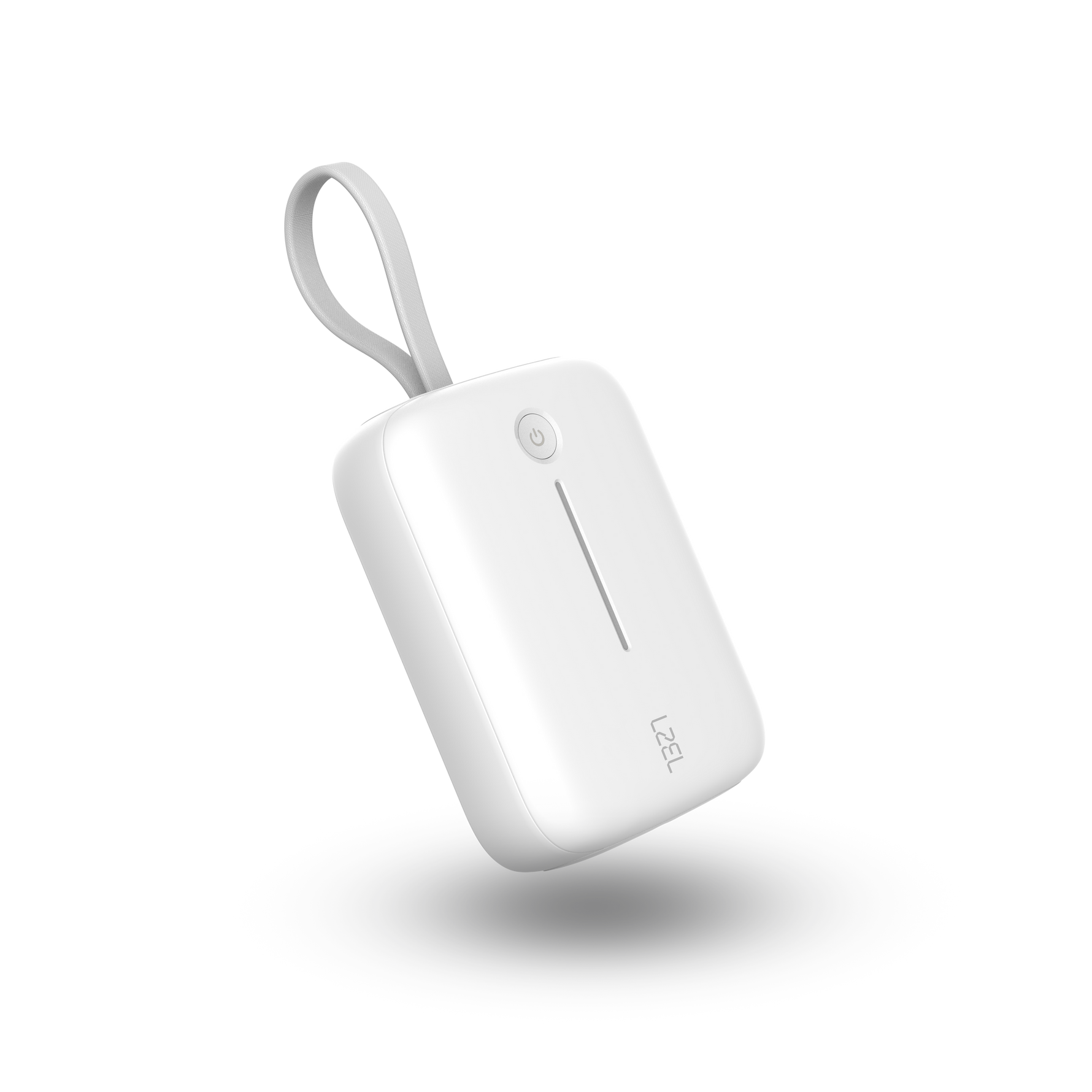 LZEL PrimeBrio Neo 10K Mini Power Bank 22.5W – 10000mAh, Detachable Type-C Cable | White