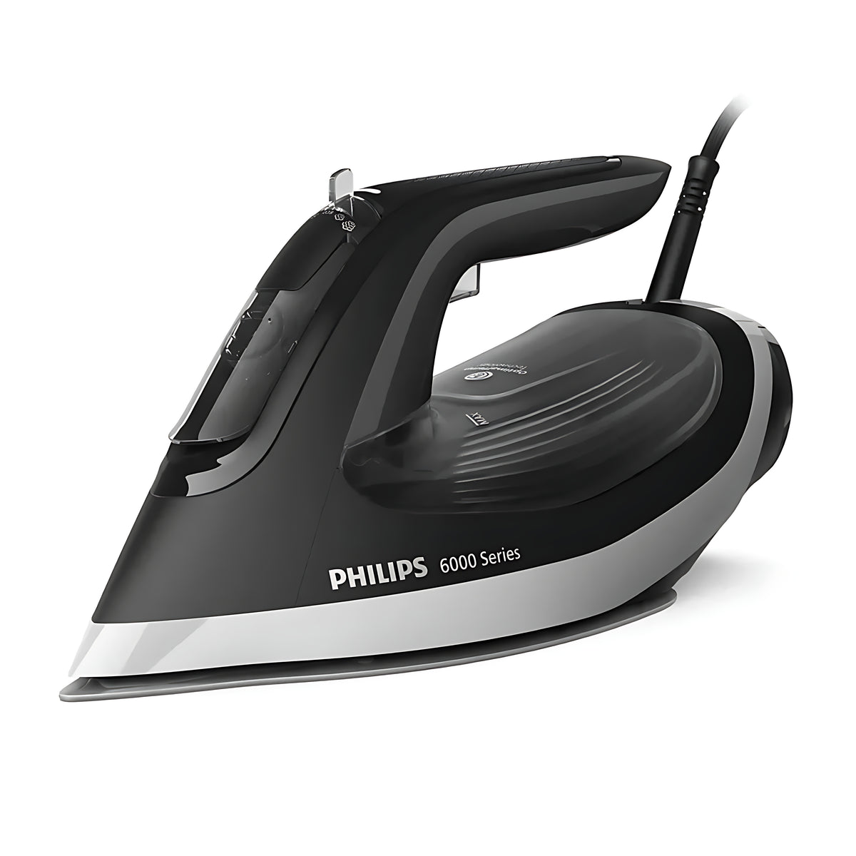 Philips 6000 Series Steam Iron, 2600W, 300ml Water Tank, SteamGlide Plus Soleplate | Black