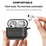 AirPods 4 TPU Carbon Fiber Texture Protective Case | Black