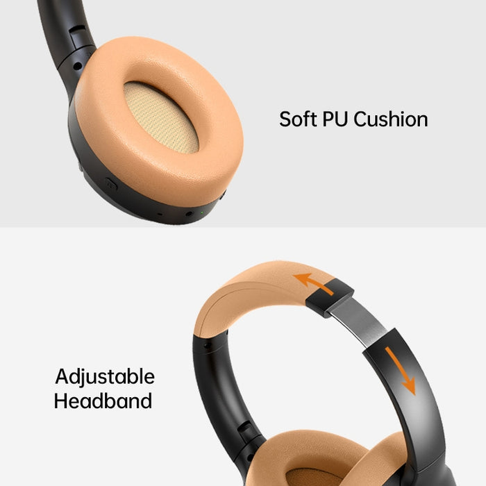 Wireless Active Noise Cancelling HeadPhones | Black / Brown