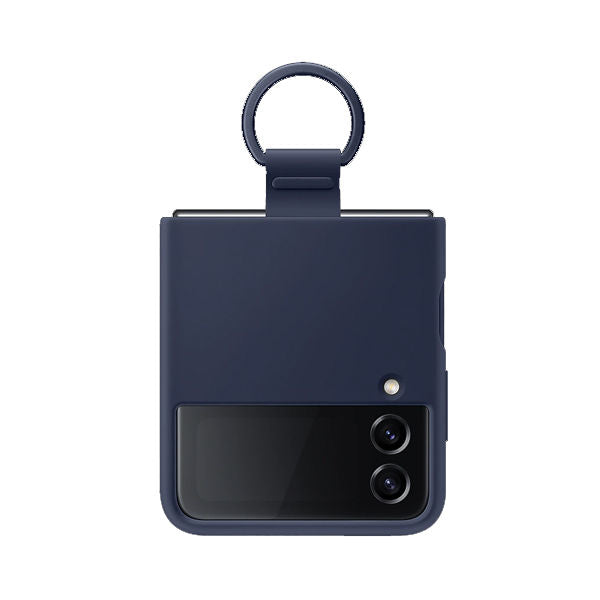 Samsung Galaxy Z Flip4 Silicone Cover with Ring - Navy Blue (EF-PF721TNEGWW)