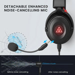 EKSA 2in1 Gaming Headset 7.1 Surround Sound With 3.5mm Jack | Black Red