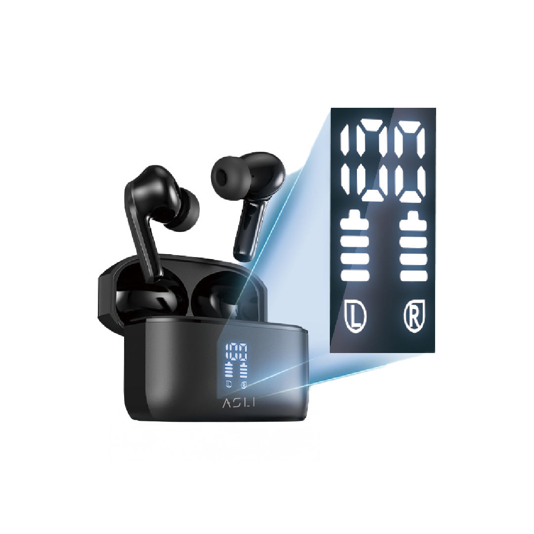 Asli Global EchoPods Pro True Wireless Stereo Earbuds with Active Noise Cancellation | Black