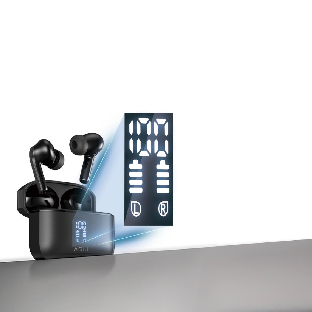 Asli Global EchoPods Pro True Wireless Stereo Earbuds with Active Noise Cancellation | Black