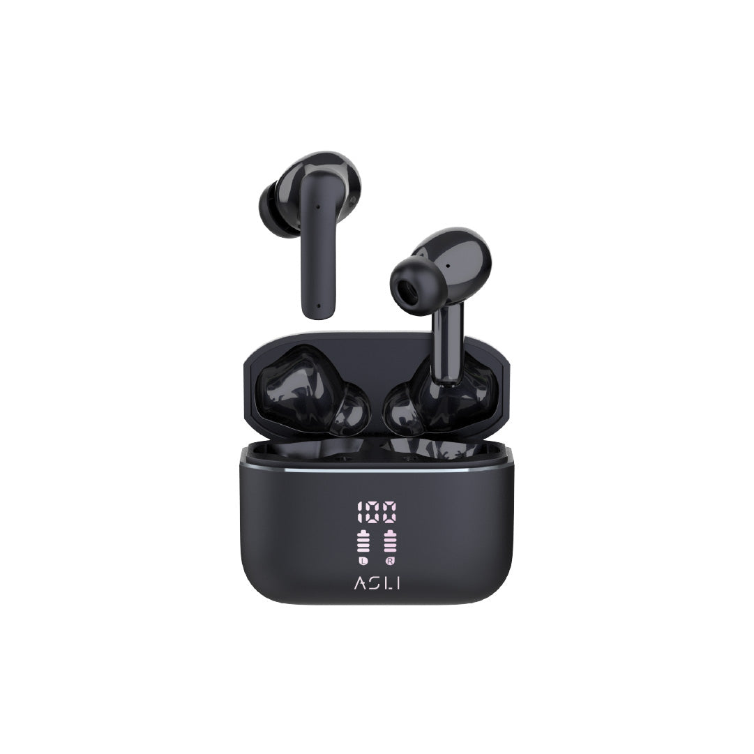 Asli Global EchoPods Pro True Wireless Stereo Earbuds with Active Noise Cancellation | Black