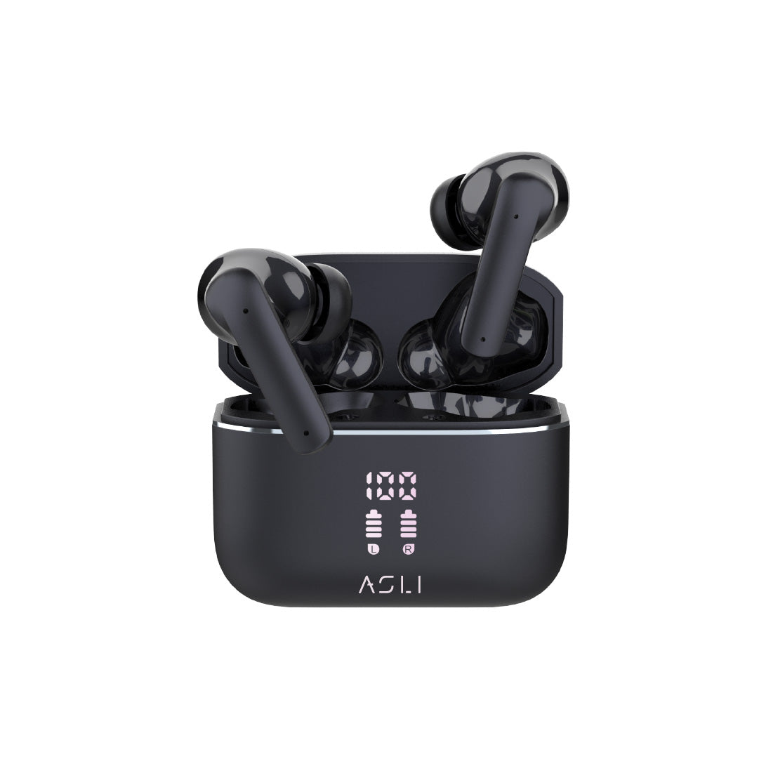 Asli Global EchoPods Pro True Wireless Stereo Earbuds with Active Noise Cancellation | Black