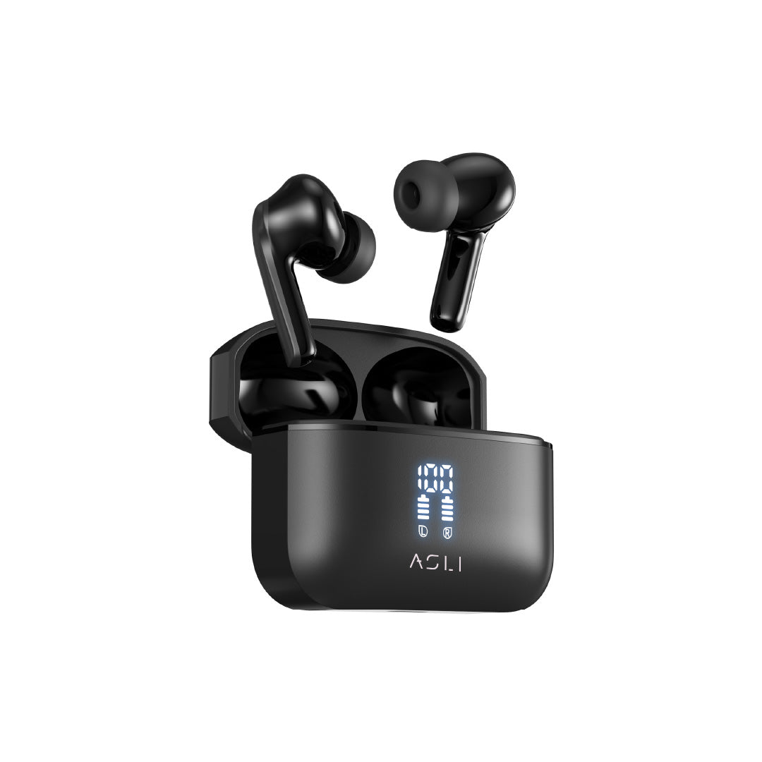 Asli Global EchoPods Pro True Wireless Stereo Earbuds with Active Noise Cancellation | Black