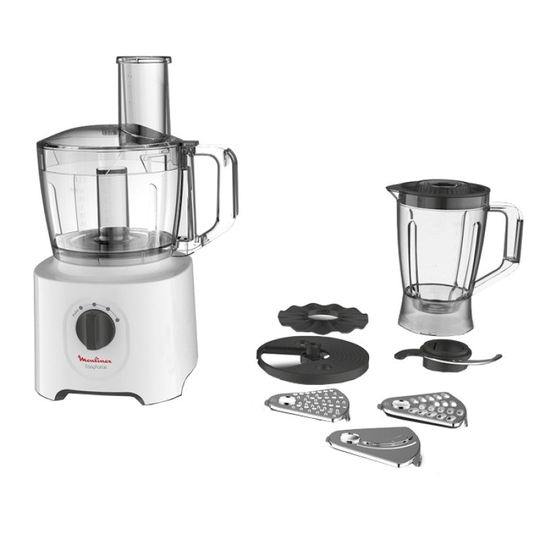 محضر طعام Easy Force  من Moulinex بقوة 800 واط | وعاء 2.4 لتر + خلاط 1.8 لتر