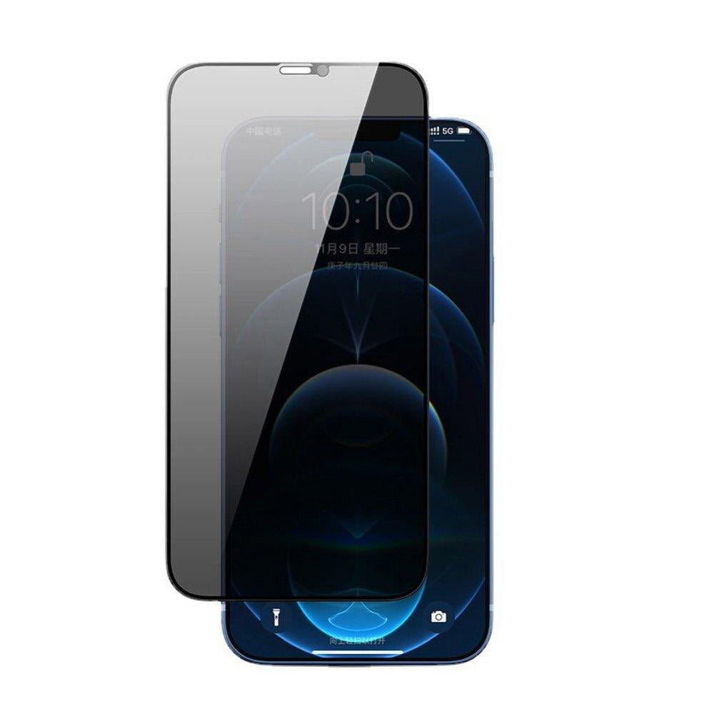 GLASS MAX WITH BLACK FRAME FOR IPHONE 13 PRO PRIVACY  |  GLASS 13 PRO PR