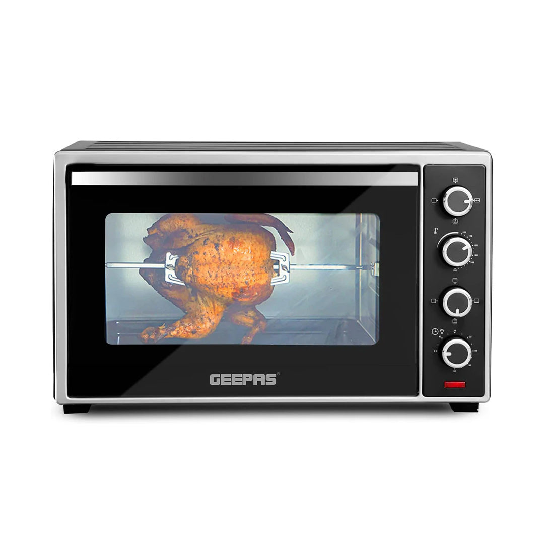  ميكروويف Geepas سعة 60 لتر | مؤقت 60 دقيقة | إضاءة داخلية | عناصر تسخين من الستانلس ستيل | نافذة زجاجية مقوّاة مقاومة للحرارة | قدرة 2000 واط