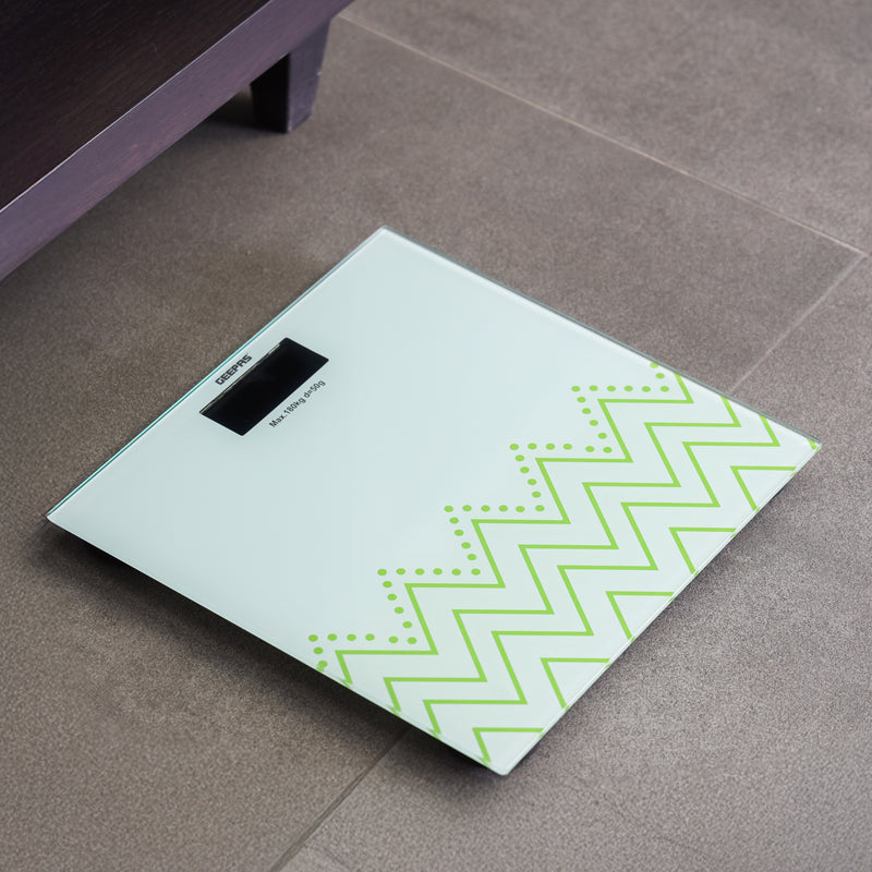 Geepas Digital Body Scale | 180kg | Tempered Glass | 2Y Warranty