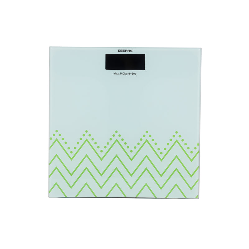 Geepas Digital Body Scale | 180kg | Tempered Glass | 2Y Warranty
