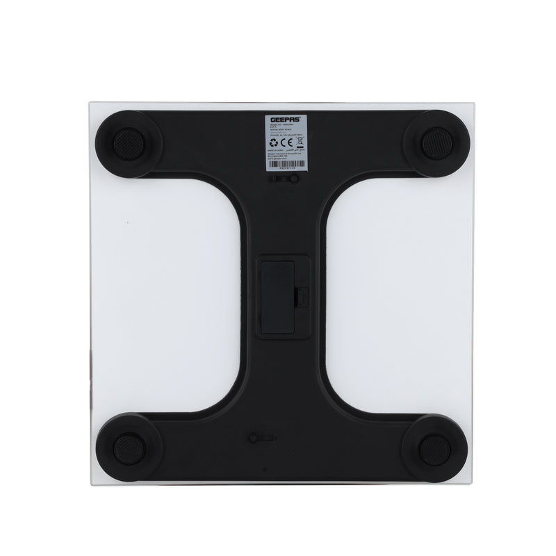Geepas Digital Body Scale | 180kg | Tempered Glass | 2Y Warranty