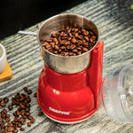 Geepas Coffee Grinder | 250W Motor with Overheat Protection| Strong Stainless Steel Cutting Blades| Unique Design | Ideal for Spices, Nuts