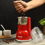 Geepas Coffee Grinder | 250W Motor with Overheat Protection| Strong Stainless Steel Cutting Blades| Unique Design | Ideal for Spices, Nuts