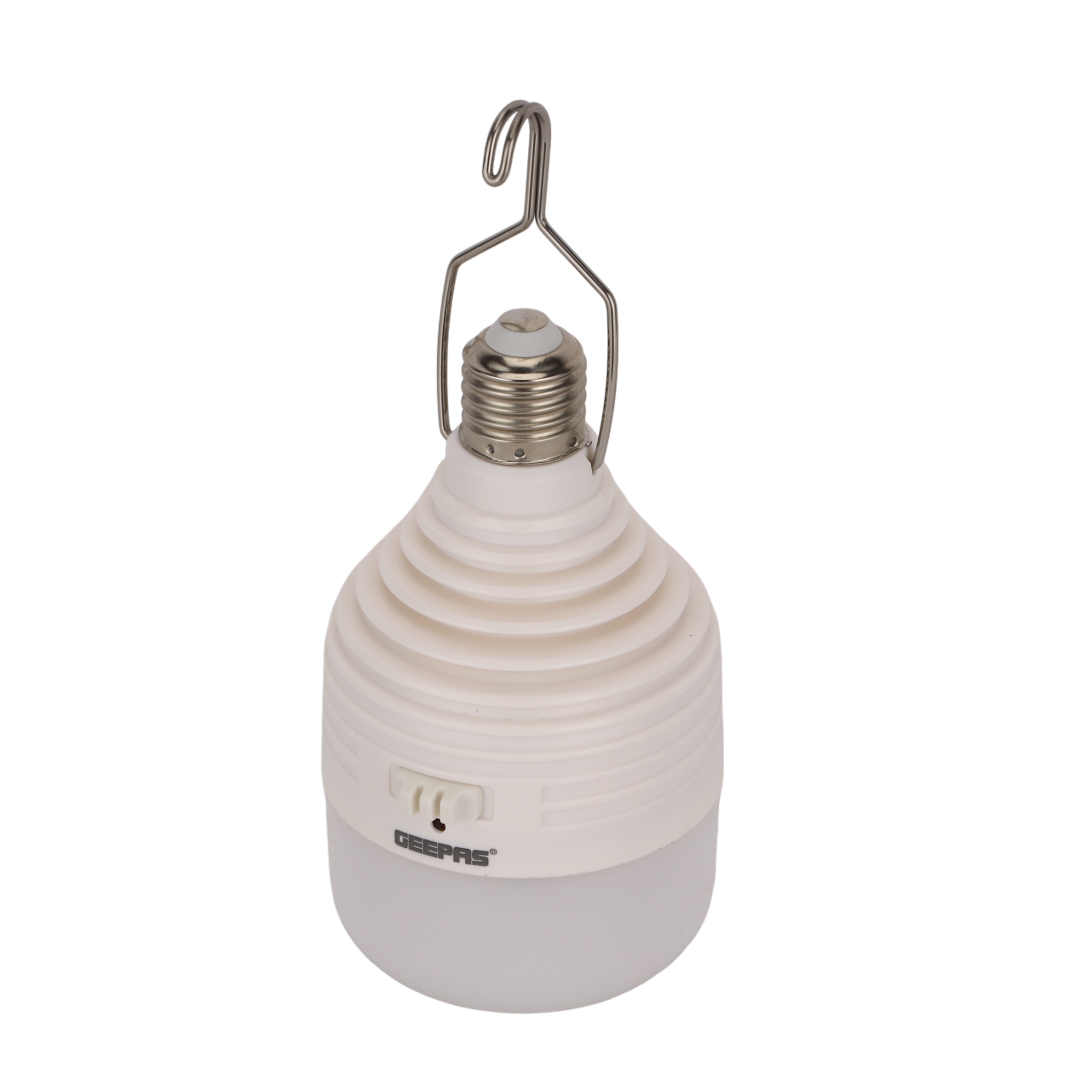 لمبة طوارئ LED قابلة للشحن من Geepas 10W GESL55143 | تعمل بالتيار المتردد/المستمر مع بطارية مدمجة، 40 LED فائقة السطوع، تحكم عن بُعد، اتصال 3 في 1، احتياطي لمدة 3 ساعات