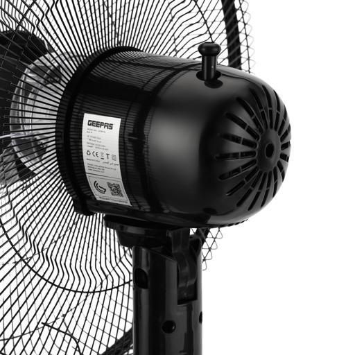 Geepas 16” Stand Fan – 50W Powerful Motor, 5 Blades, 3-Speed Control, Oscillation, Adjustable Height, Ideal for Home & Office