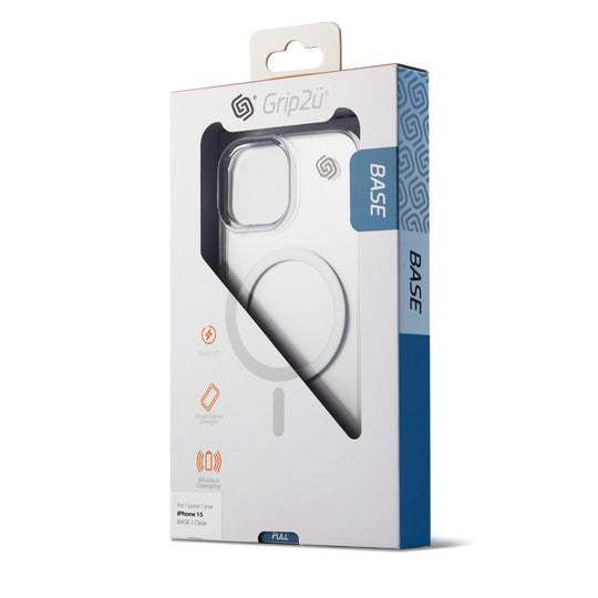 كڤر حماية Base لهاتف iPhone 15 Pro من Grip2u | شفاف