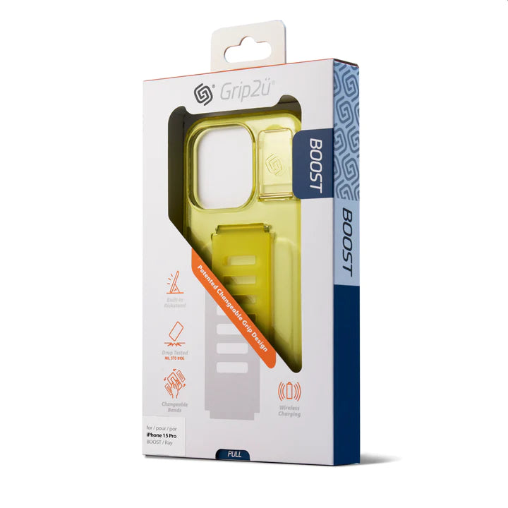 كڤر حماية Boost لهاتف iPhone 15 Pro Max من Grip2u | أصفر