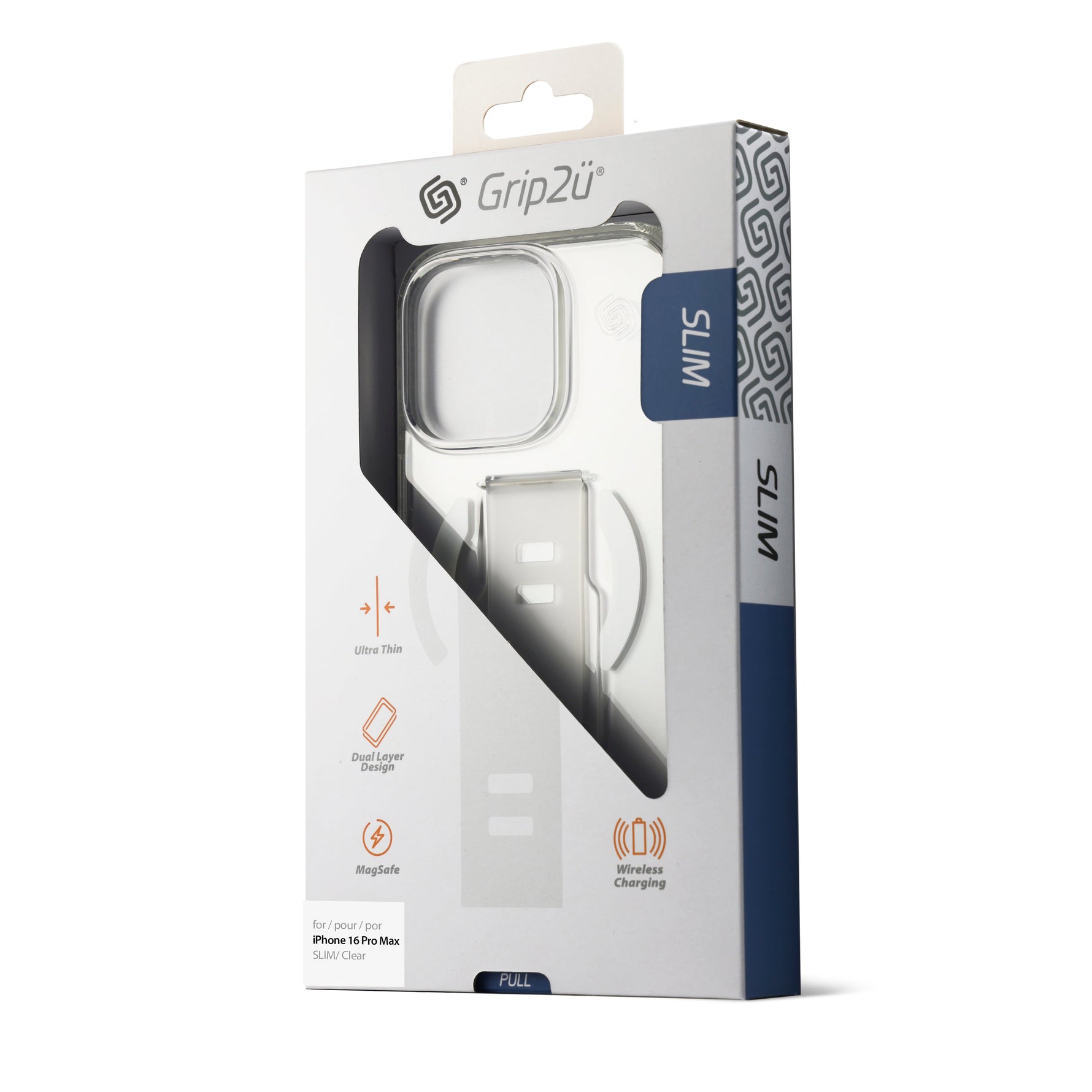 كڤر حماية Slim لهاتف iPhone 16 Pro من Grip2u | شفاف